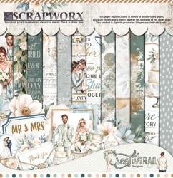 Scrapworx Collection - Mr and Mrs - Pattern Paper - 1. Primary Pack 12 x 12 - 1. Side A - Front Cover (Copy)